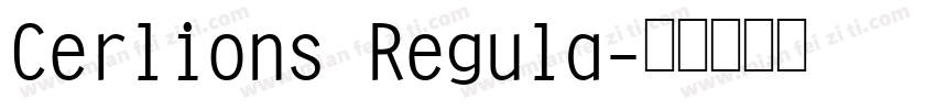 Cerlions Regula字体转换